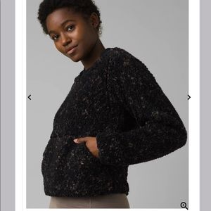 NWOT Prana Polar Escape Sherpa Teddy Pullover Crewneck Sweater kangaroo pocket